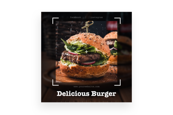 Delicious Burger 3 - Instagram Post: A Versatile Design for Social Media