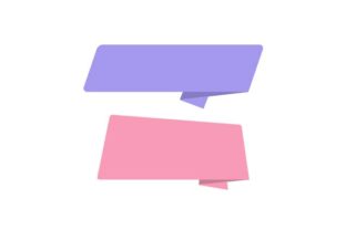 Folded Paper Origami Chat Banner