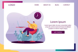 Landing Page Stay Home Art Design